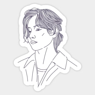 V BTS Fan Art Bangtan Boys Sticker